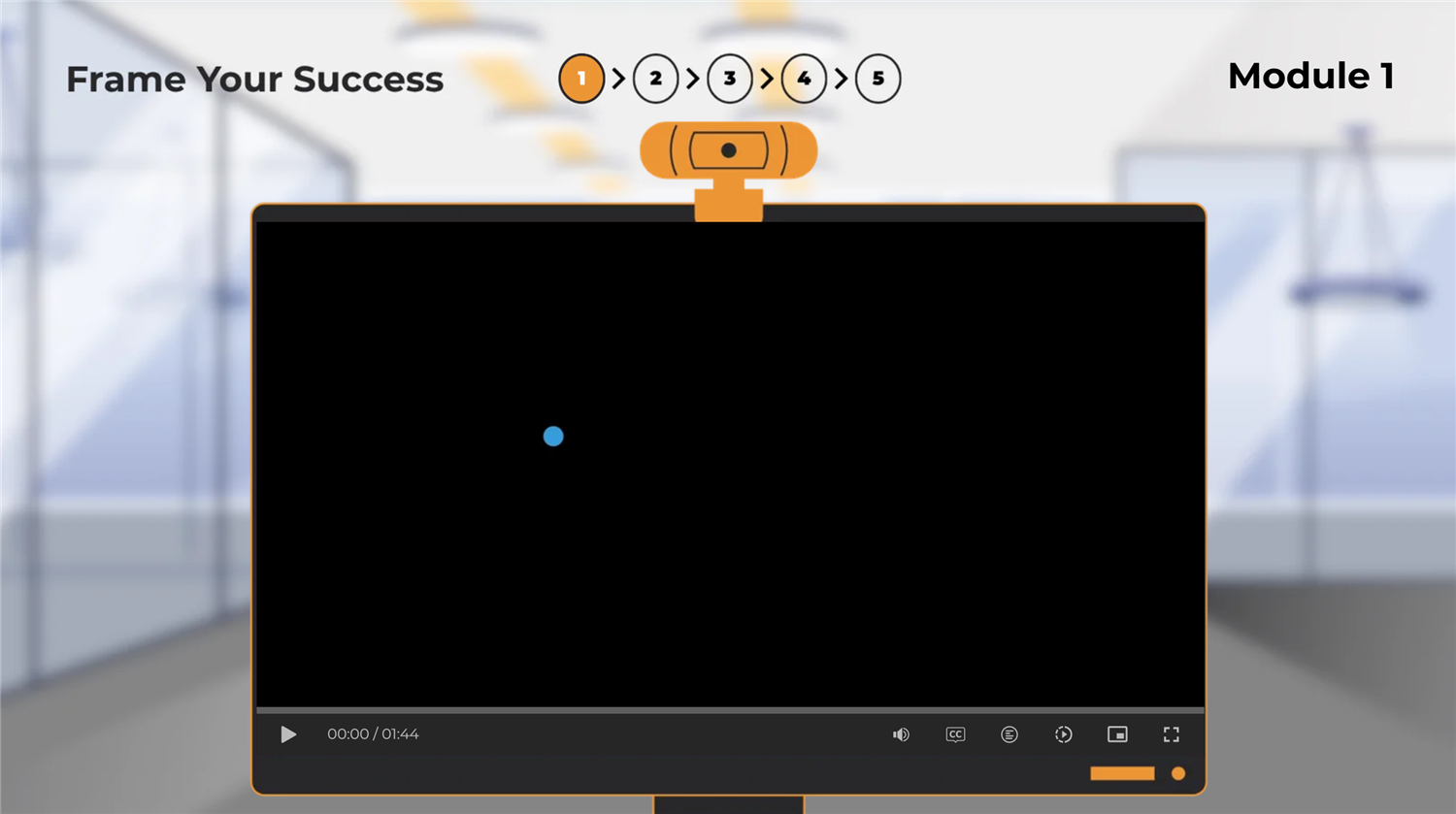 A filmed module lesson inside the course